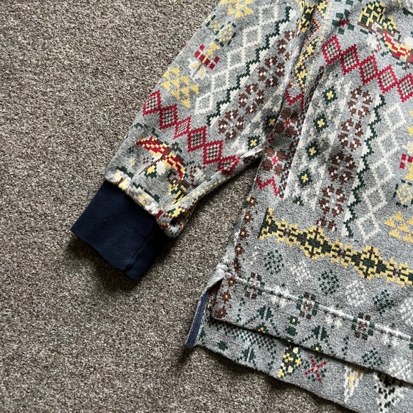 Vintage American Eagle Long Sleeve Polo Shirt Mens Large Holiday Christmas Theme - Picture 3 of 16